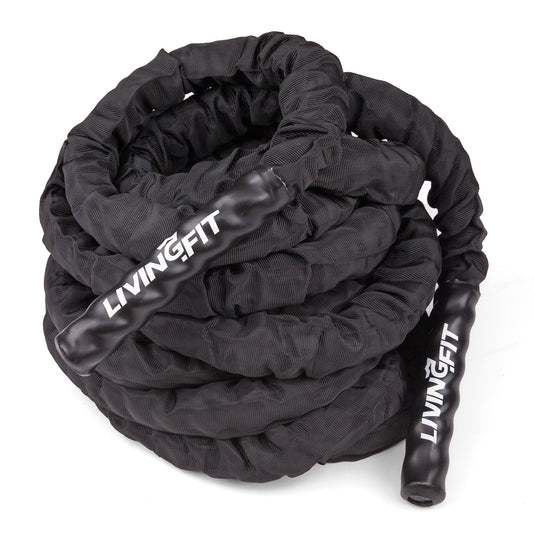 Living.Fit - Battle Ropes - Canvas Covered - 1.5 Inch Diameter