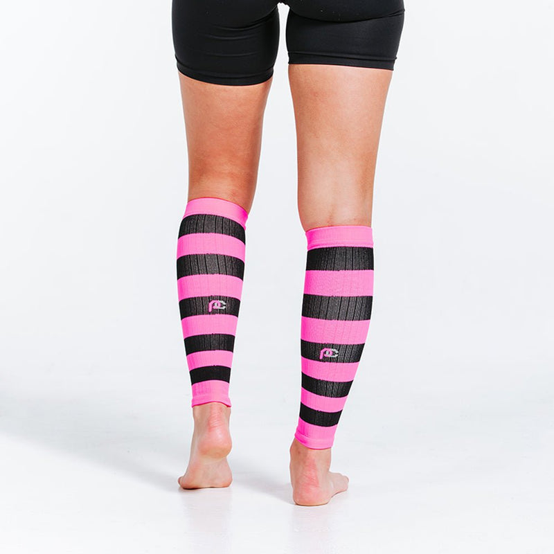 Load image into Gallery viewer, Pro Compression - Calf Sleeves, Neon Pink and Black