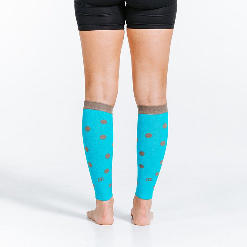 Load image into Gallery viewer, Pro Compression - Calf Sleeves, Taupe Dots