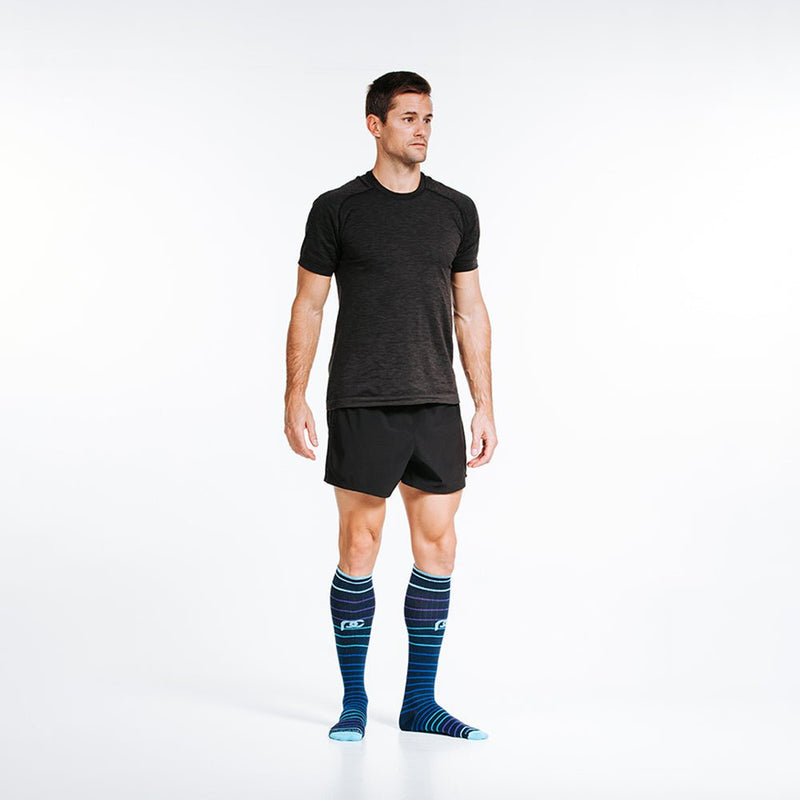 Load image into Gallery viewer, Pro Compression - Marathon, navy blue lines