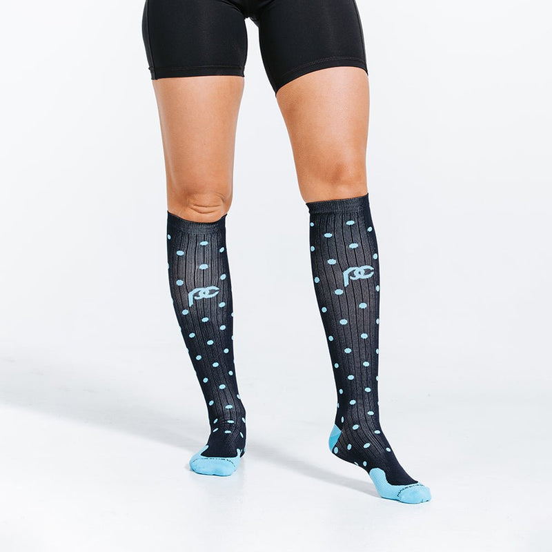 Load image into Gallery viewer, Pro Compression - Marathon, navy dots