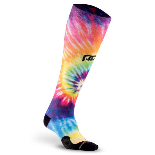 Pro Compression - Marathon printed, rainbow tie dye