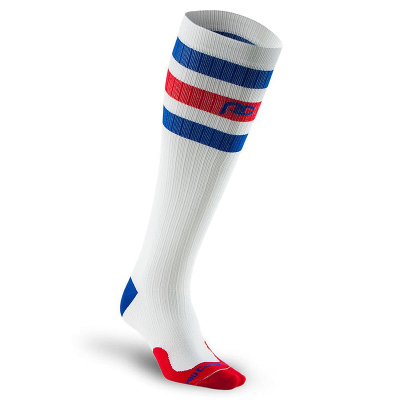 Load image into Gallery viewer, Pro Compression - Marathon, White, Red and Blue Stripe