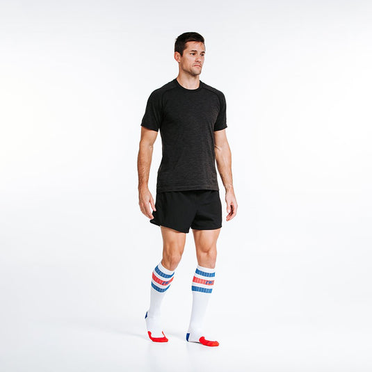 Pro Compression - Marathon, White, Red and Blue Stripe