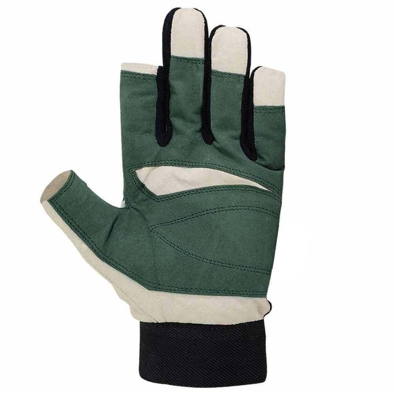 Load image into Gallery viewer, MRX - Sailing Gloves Cut Finger Style Green Blue Amara Leather Glove