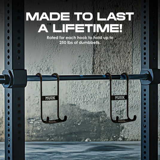 Mvrk Gear - Mvrk Dumbbell Spotter Hooks Hanger - Holds Up to 250lbs
