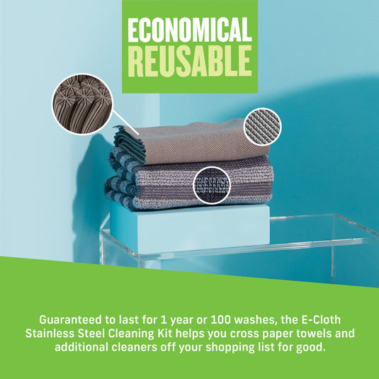 E-Cloth Inc - Stainless Steel Cleaning Kit