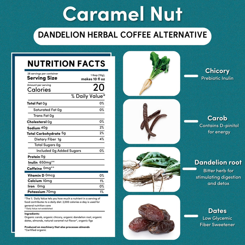 Load image into Gallery viewer, Teeccino - Dandelion Caramel Nut Chicory Herbal Coffee