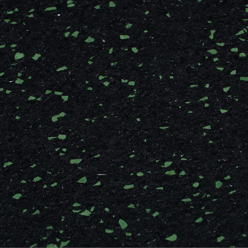 Load image into Gallery viewer, Black rubber gym flooring with green specks