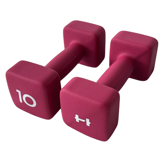 HulkFit - Neoprene Coated Anti-Roll Square Dumbbells
