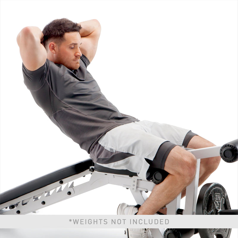 Load image into Gallery viewer, Marcy - Powder Coated Steel Home Gym Multipurpose Adjustable Weight Bench, White