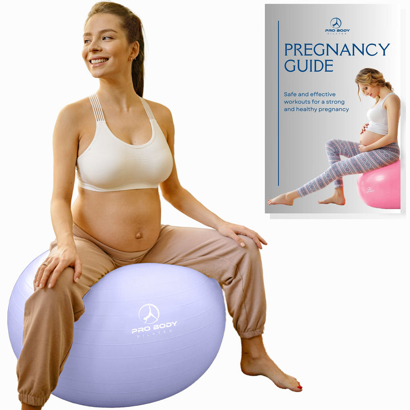 Load image into Gallery viewer, ProBody Pilates - Pregnancy Ball for Maternity, Labor and Birth. Includes Pregnancy Guide. (Lilac)