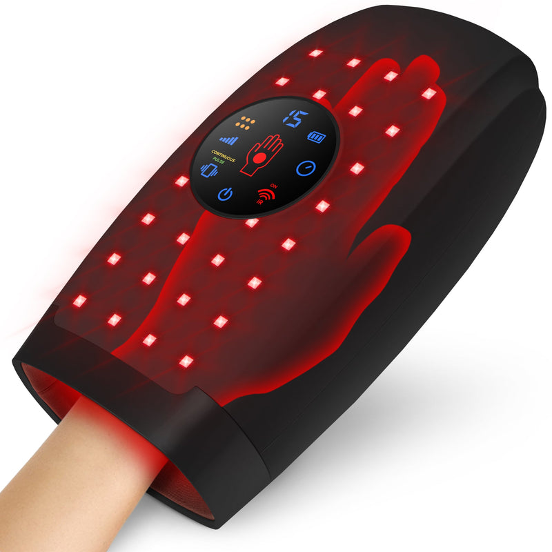 Load image into Gallery viewer, Lunix - LX37 Hand Massager with LCD Touchscreen + Red Light Therapy (Charcoal Black)