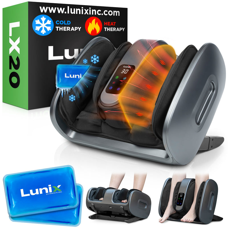 Load image into Gallery viewer, Lunix - LX20 Foot and Calf Massager for Plantar Fasciitis, Neuropathy Relief, Granite Gray