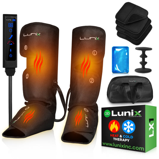 Lunix - LX1 FOOT AND CALF COMPRESSION MASSAGER BLACK