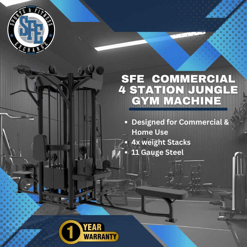 Load image into Gallery viewer, SFE - Commercial 4 Station Jungle Gym Machine with (4) Weight Stacks (New)