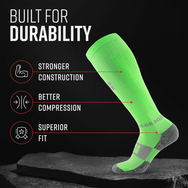 Load image into Gallery viewer, MudGear - Tall Compression Socks (Neon Green)
