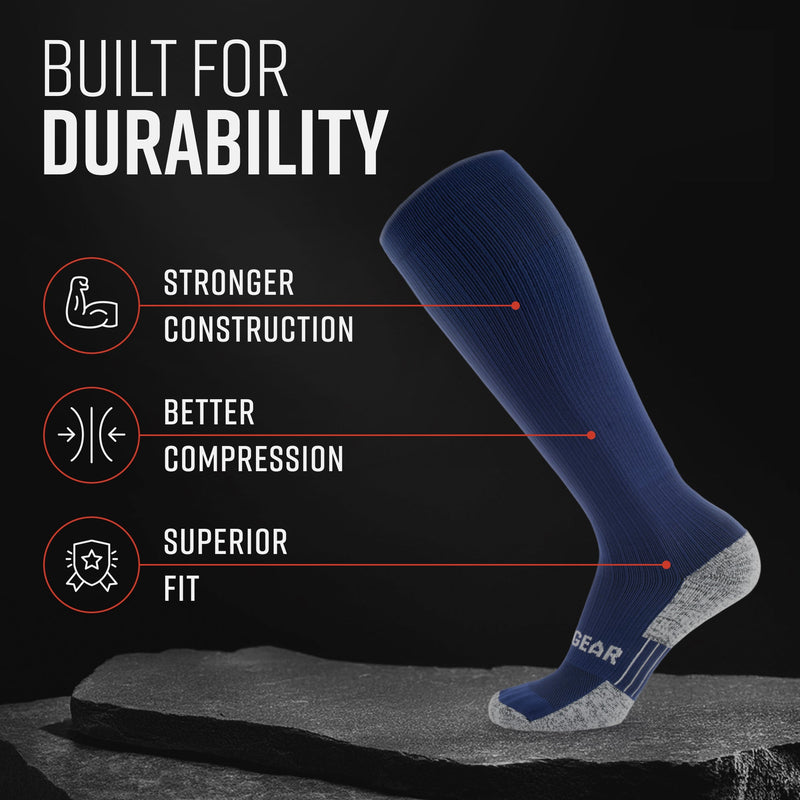 Load image into Gallery viewer, MudGear - Tall Compression Socks Tactical Line (Navy)