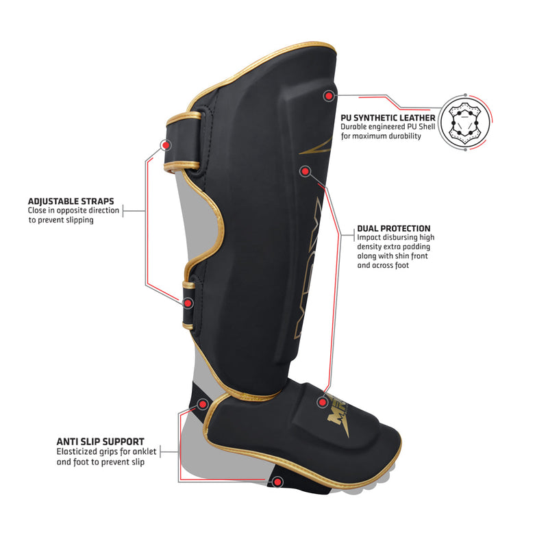 Load image into Gallery viewer, MRX - BOXING & FITNESS Shin Guards Pads for Boxing MMA Muay Thai Kickboxing Training Workout Extra Padding Protective Gear Men Women
