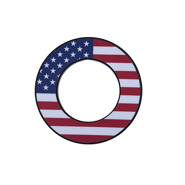 Load image into Gallery viewer, Micro Gainz - Us Flag Plate Snacks Vinyl Plate Decal for Micro Weight Plates