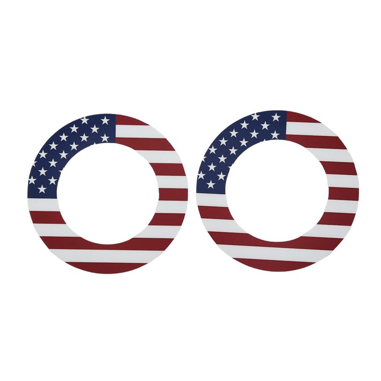 Load image into Gallery viewer, Micro Gainz - Us Flag Plate Snacks Vinyl Plate Decal for Micro Weight Plates