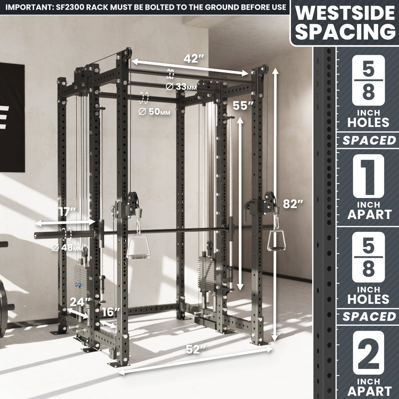 Load image into Gallery viewer, Synergee - 2300 Series Power Cage with Synchronized Loaded Cable Cross Overs and Smith Machine