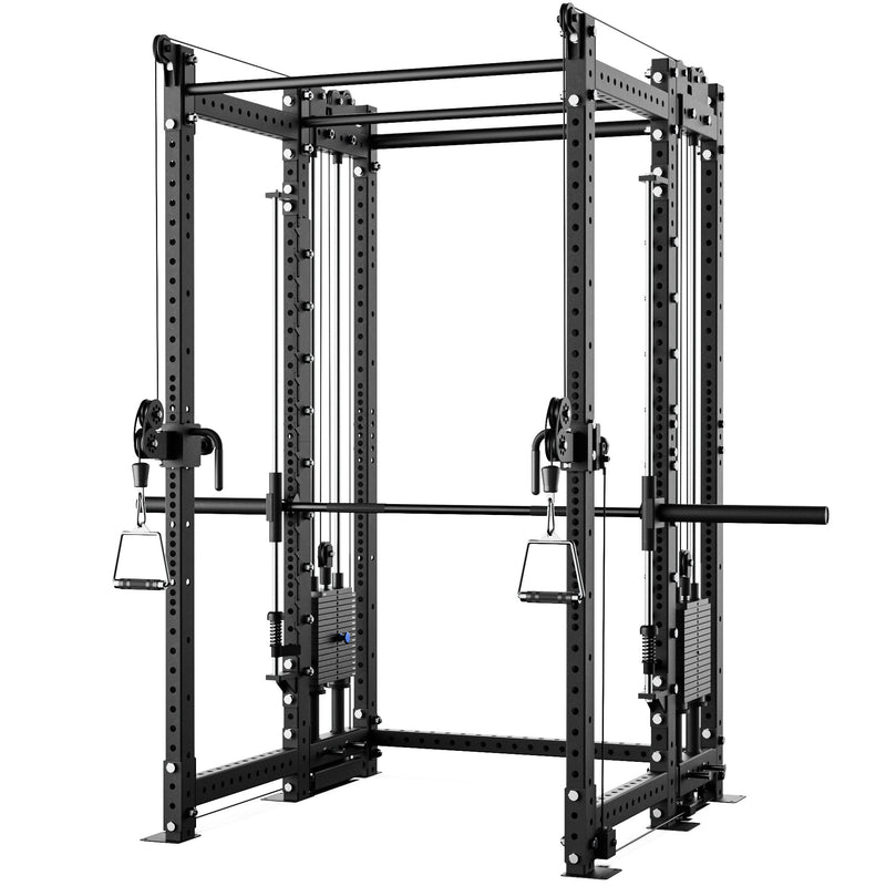 Load image into Gallery viewer, Synergee - 2300 Series Power Cage with Synchronized Loaded Cable Cross Overs and Smith Machine