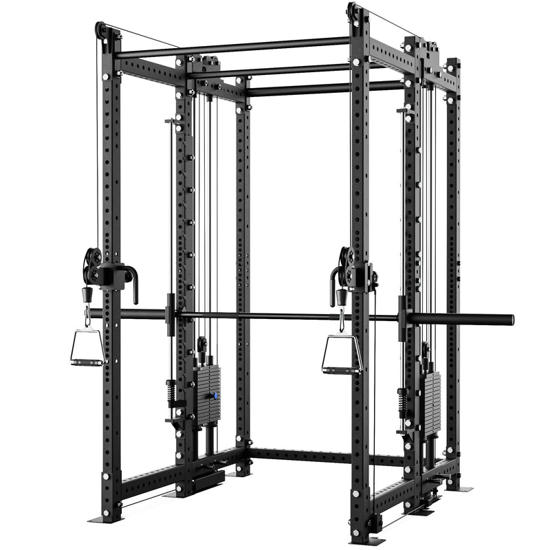 Load image into Gallery viewer, Synergee - 2300 Series Power Cage with Synchronized Loaded Cable Cross Overs and Smith Machine