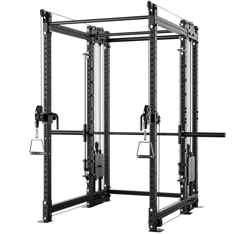Load image into Gallery viewer, Synergee - 2300 Series Power Cage with Synchronized Loaded Cable Cross Overs and Smith Machine
