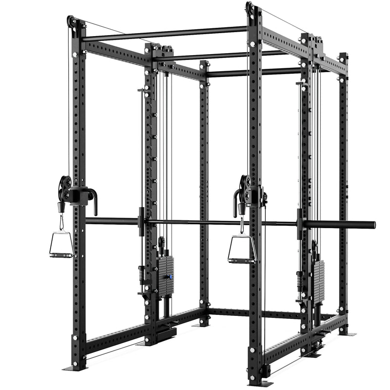 Load image into Gallery viewer, Synergee - 2300 Series Power Cage with Synchronized Loaded Cable Cross Overs and Smith Machine