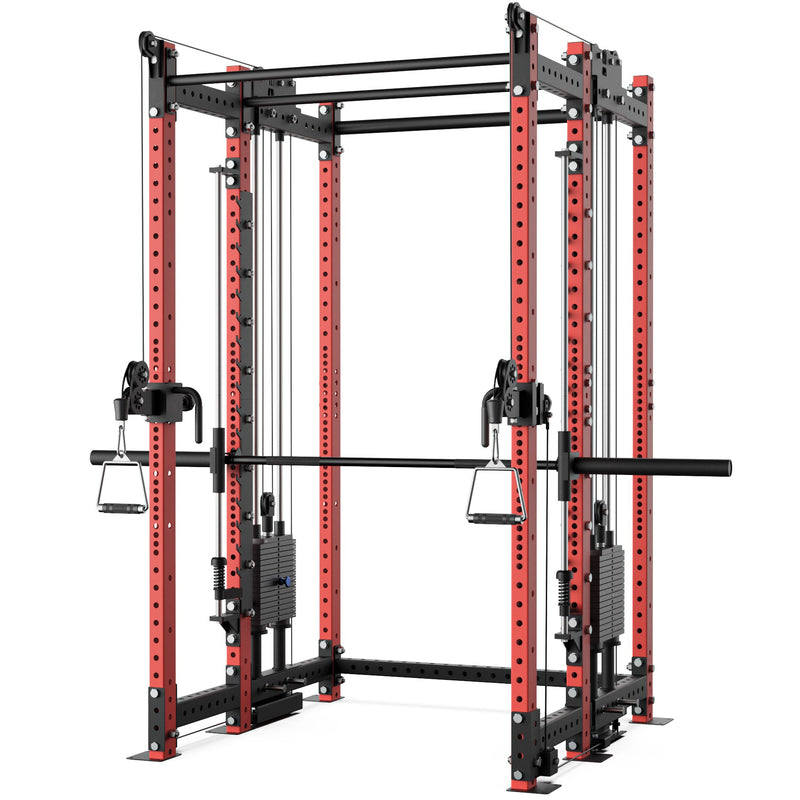 Load image into Gallery viewer, Synergee - 2300 Series Power Cage with Synchronized Loaded Cable Cross Overs and Smith Machine