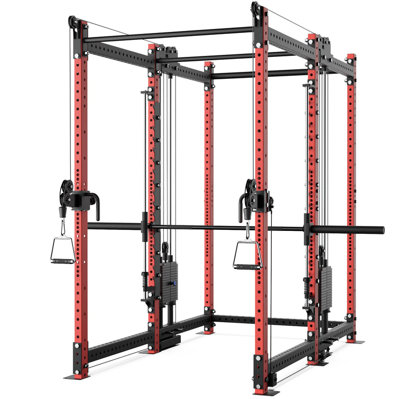Load image into Gallery viewer, Synergee - 2300 Series Power Cage with Synchronized Loaded Cable Cross Overs and Smith Machine