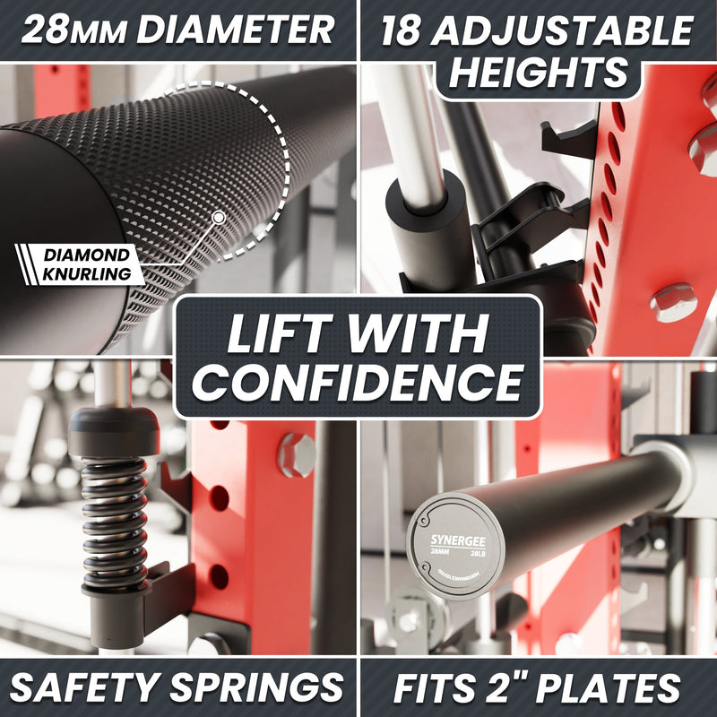 Load image into Gallery viewer, Synergee - 2300 Series Power Cage with Synchronized Loaded Cable Cross Overs and Smith Machine