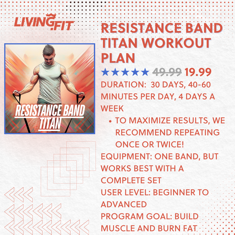 Load image into Gallery viewer, Living.Fit - Resistance Band Titan Workout Program