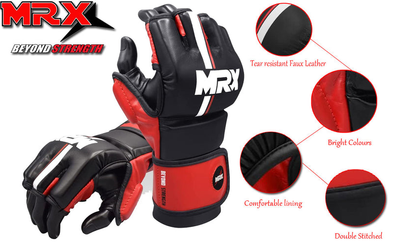 Load image into Gallery viewer, MRX - MMA Mens Grappling Gloves with Thumb Protection for Fight Training