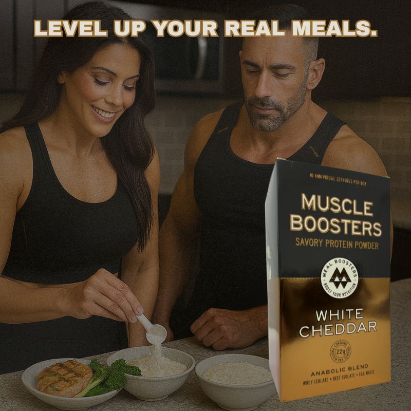Load image into Gallery viewer, Meal Boosters - Muscle Boosters White Cheddar (10 Single-Serve Packs)