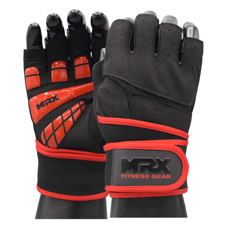 Load image into Gallery viewer, MRX - Weightlifting Gloves for Gym Workout Training Long Wrist Strap