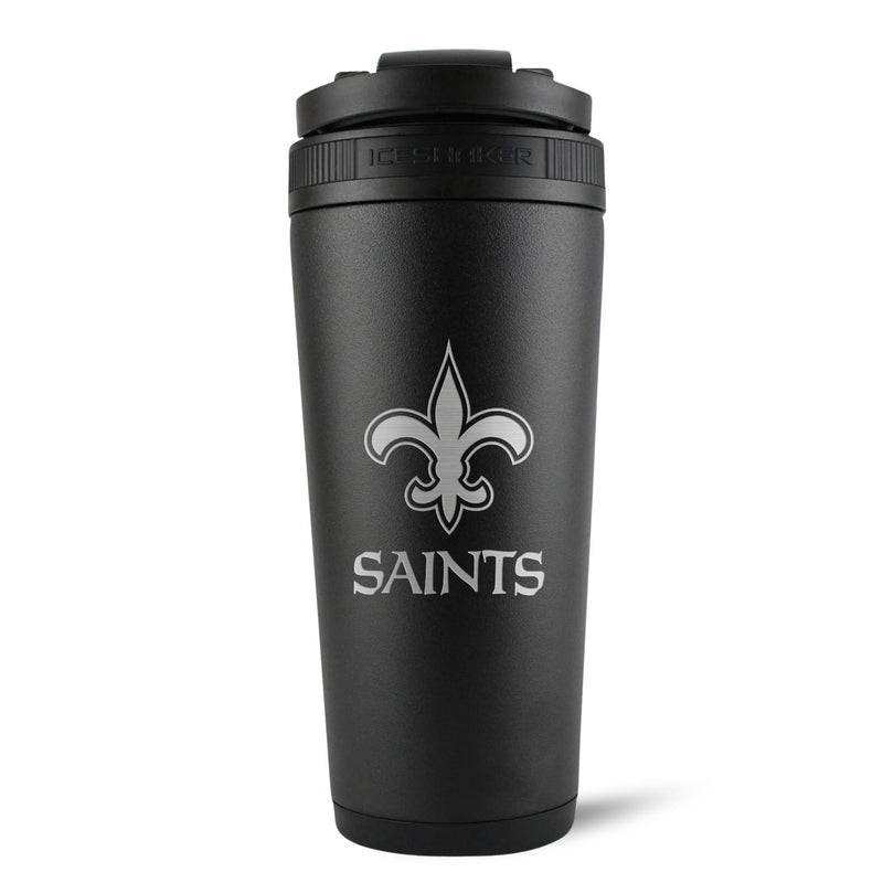 Load image into Gallery viewer, Ice Shaker - Officially Licensed New Orleans Saints 26oz Ice Shaker
