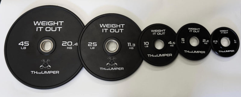 Load image into Gallery viewer, Weight It Out - 'Thumper' Thin Bumper Weight Plate Sets