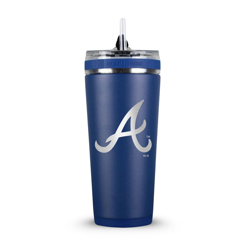 Load image into Gallery viewer, Ice Shaker - Officially Licensed Atlanta Braves 26oz Flex Bottle