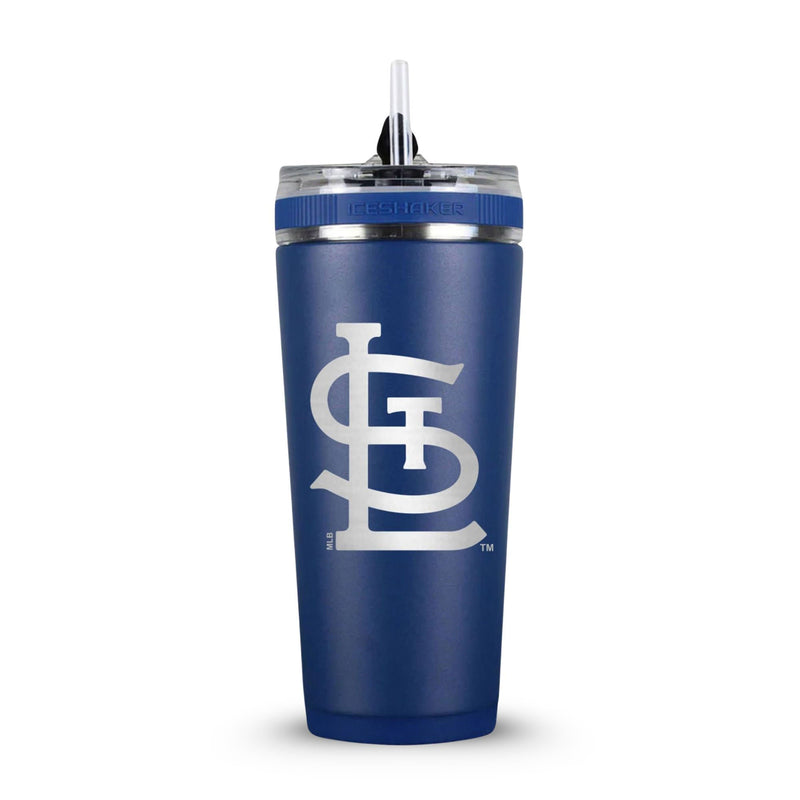 Load image into Gallery viewer, Ice Shaker - Officially Licensed St. Louis Cardinals 26oz Flex Bottle