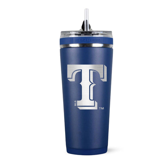 Ice Shaker - Officially Licensed Texas Rangers 26oz Flex Bottle