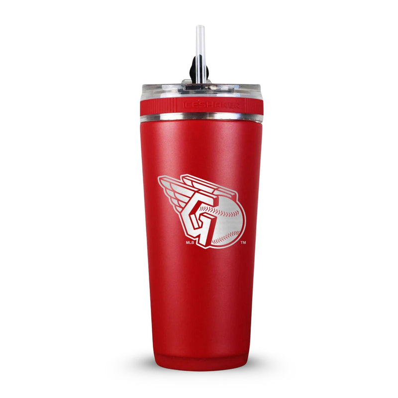 Load image into Gallery viewer, Ice Shaker - Officially Licensed Cleveland Guardians 26oz Flex Bottle