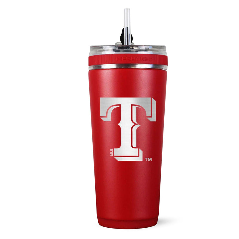 Load image into Gallery viewer, Ice Shaker - Officially Licensed Texas Rangers 26oz Flex Bottle - Red