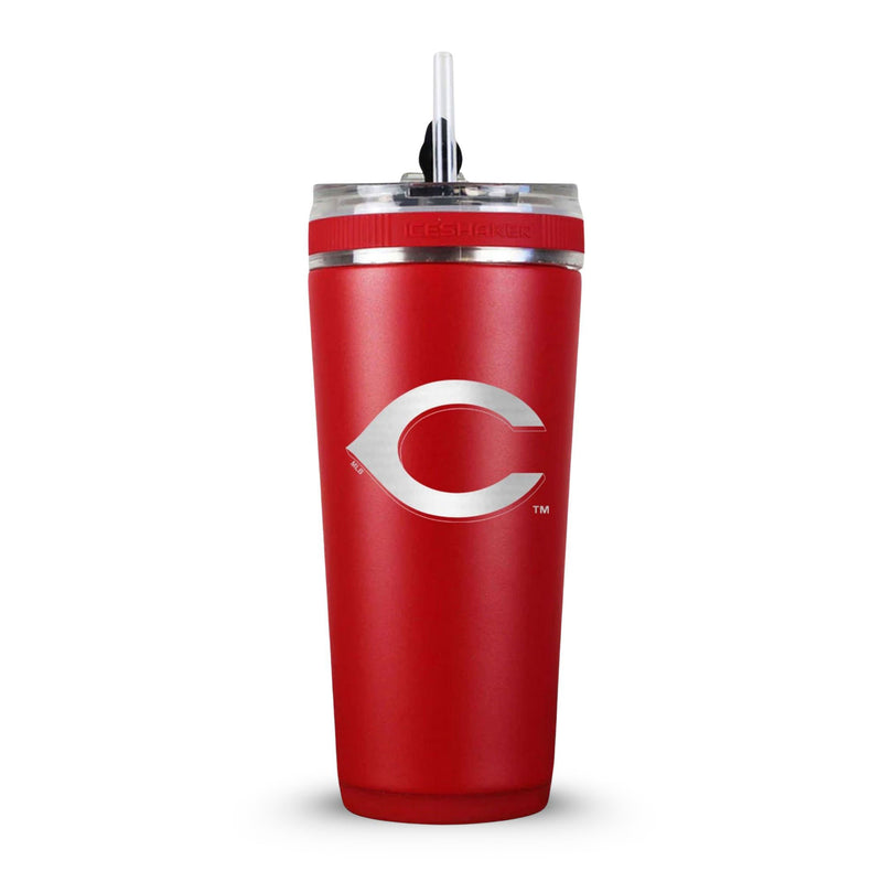 Load image into Gallery viewer, Ice Shaker - Officially Licensed Cincinnati Reds 26oz Flex Bottle