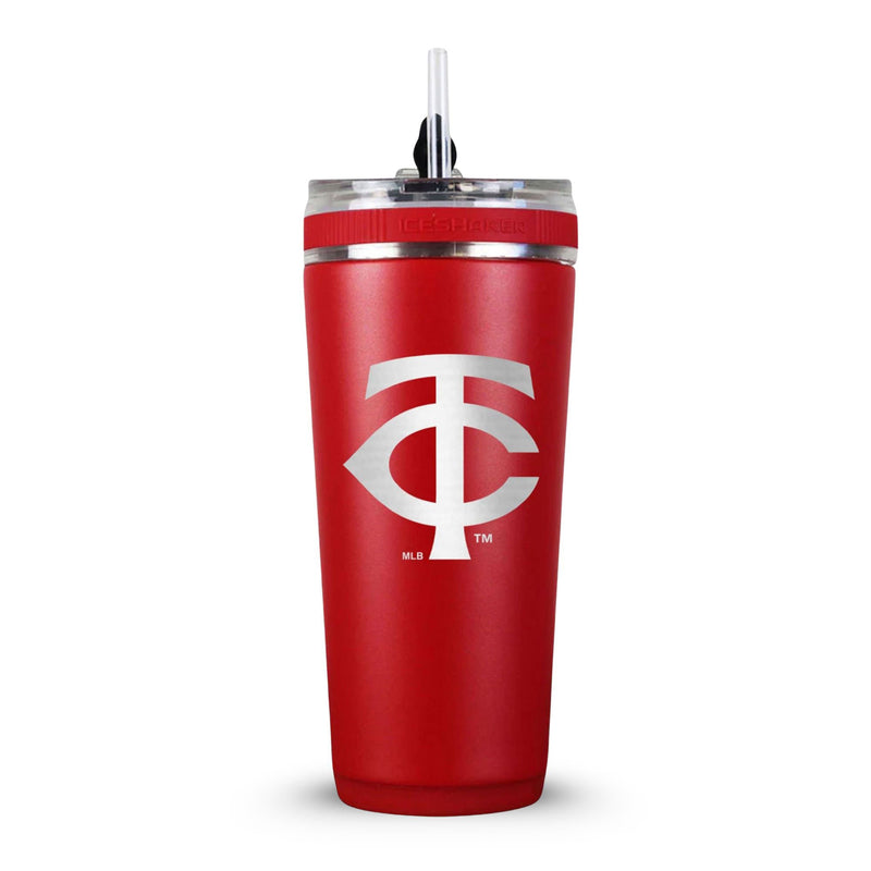 Load image into Gallery viewer, Ice Shaker - Officially Licensed Minnesota Twins 26oz Flex Bottle