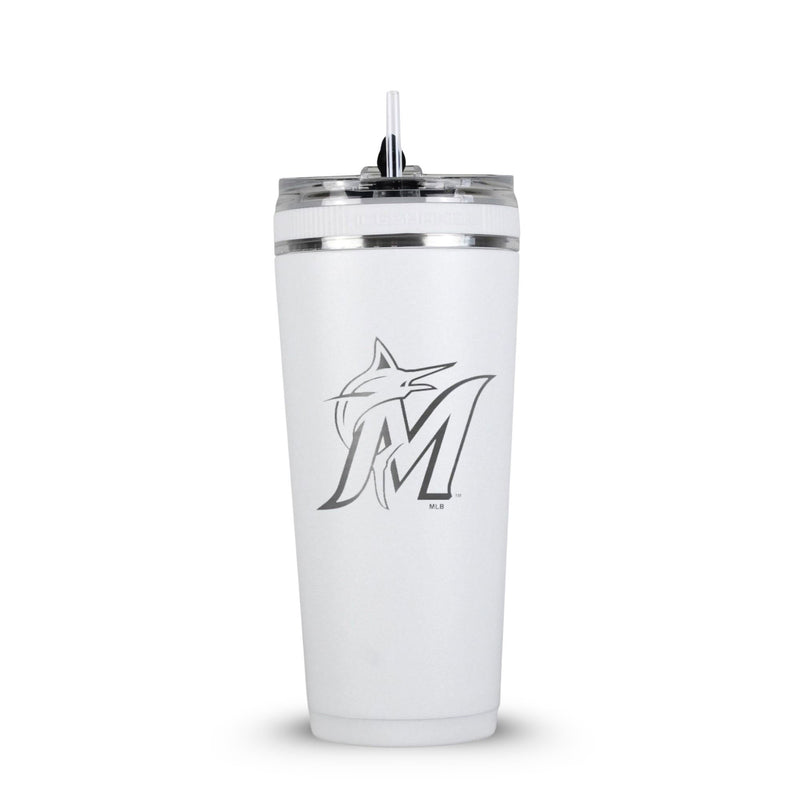 Load image into Gallery viewer, Ice Shaker - Officially Licensed Miami Marlins 26oz Flex Bottle