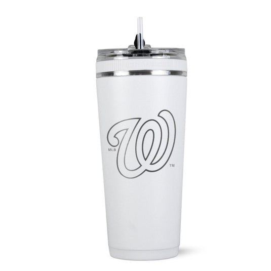 Ice Shaker - Officially Licensed Washington Nationals 26oz Flex Bottle - Inverted Logo