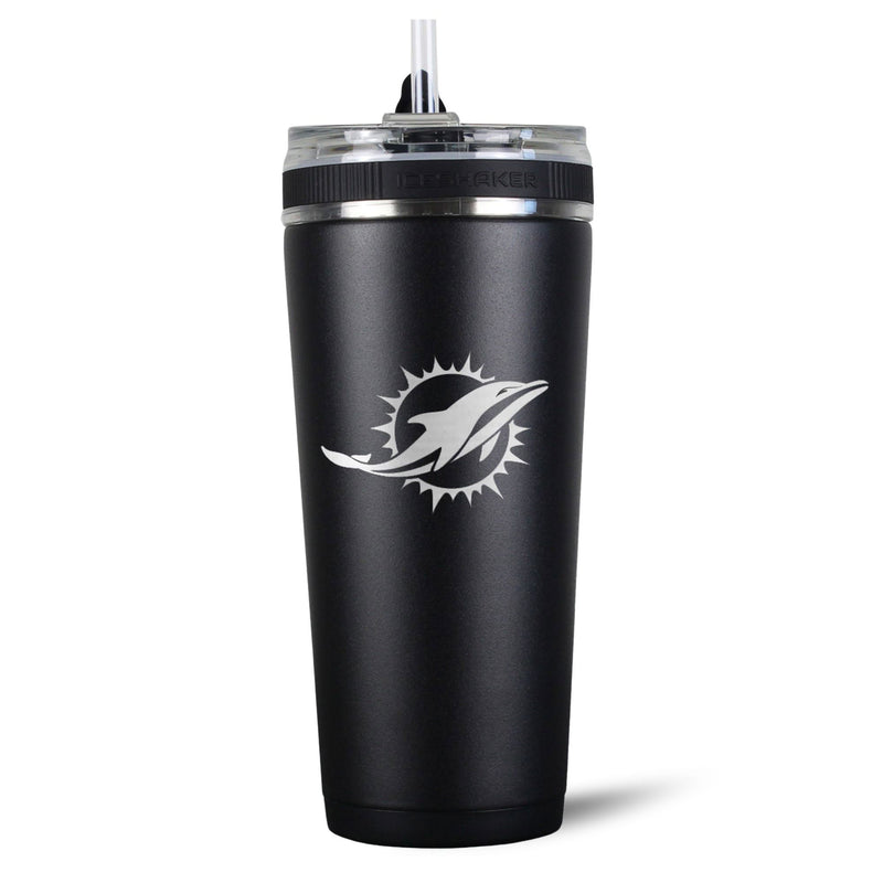 Load image into Gallery viewer, Ice Shaker - Officially Licensed Miami Dolphins 26oz Flex Bottle