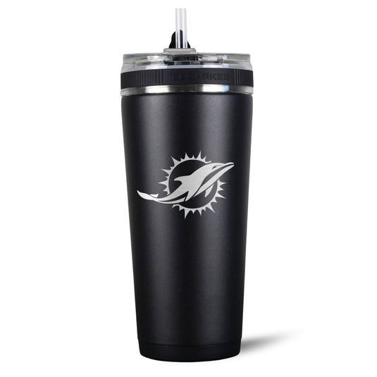 Ice Shaker - Officially Licensed Miami Dolphins 26oz Flex Bottle